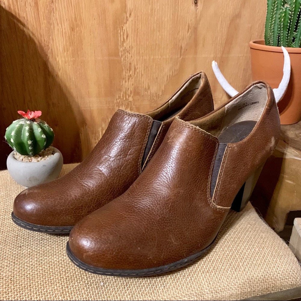 B.O.C. Brown Leather Ankle Boots